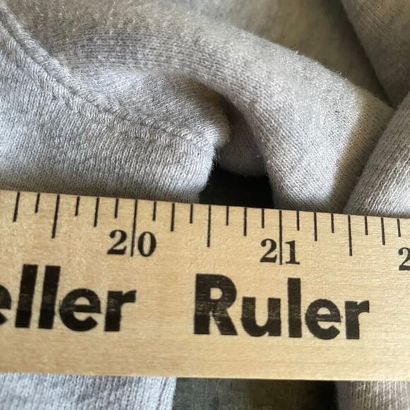 Stussy Gold Embroidered Logo Sweatshirt Gray Small Vintage 90s Y2K Surf Skate - Picture 9 of 10